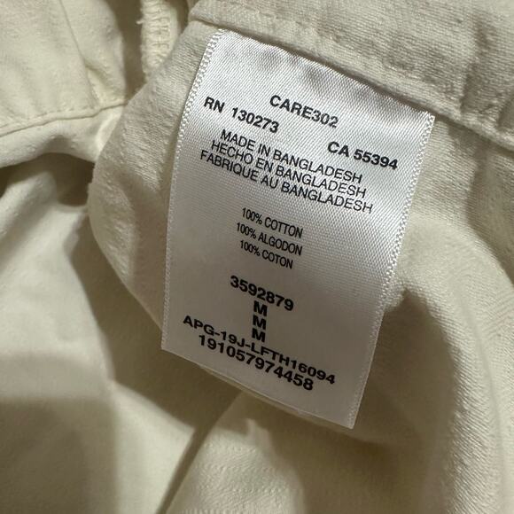 Lee Jumpsuit Vintage Modern White Cotton Long Sleeve Shorts Romper - Picture 7 of 7